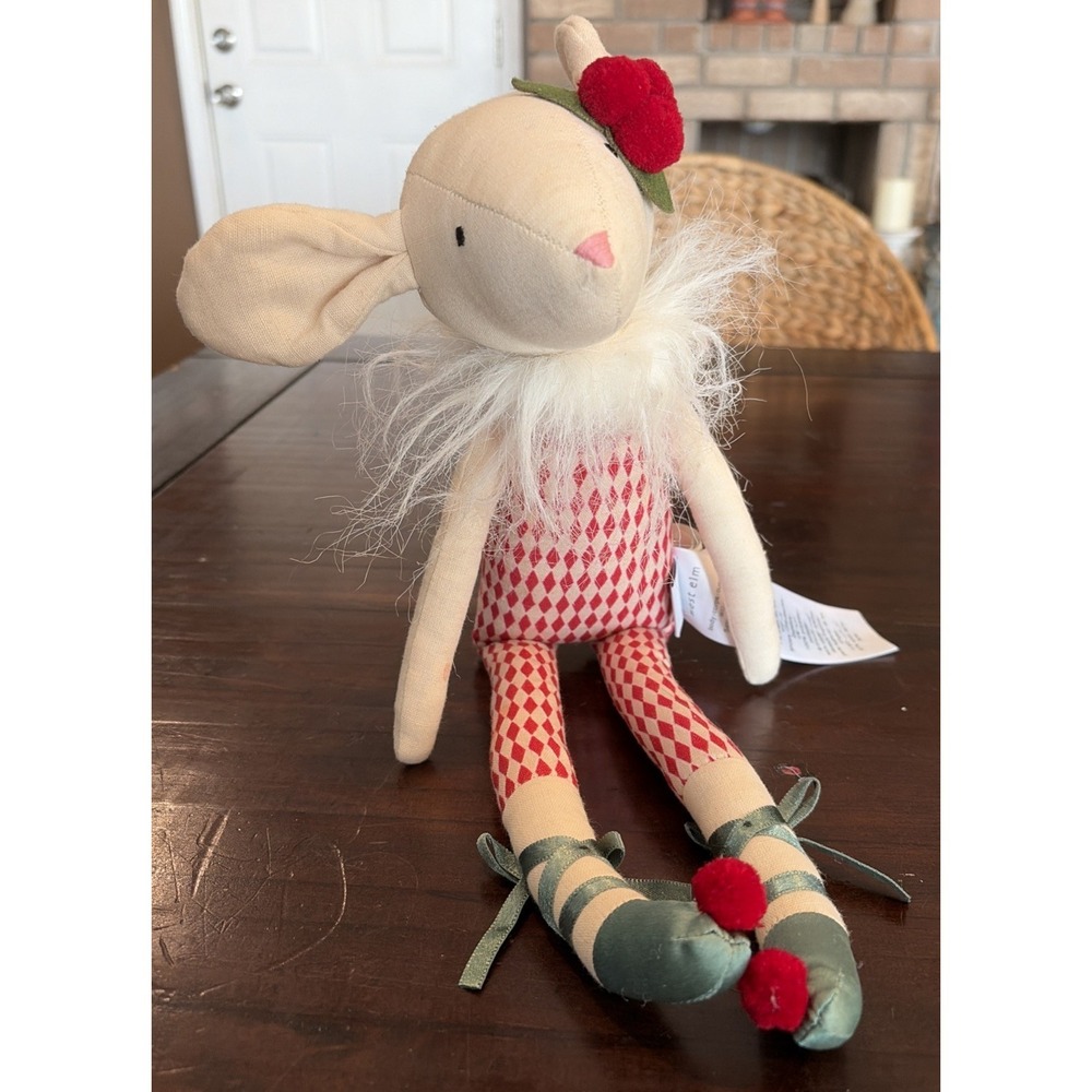West Elm Kids Plush Ballerina Mouse Adorable! (C6)